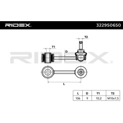 stabilizatoriaus traukė
                                RIDEX                                                3229S0650, Nenu