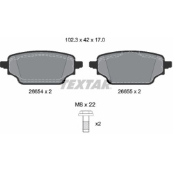 stabdžių trinkelių rinkinys, diskinis stabdys Q+
                                TEXTAR                                   