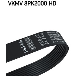 V formos rumbuoti diržai
                                SKF                                VKMV8PK2000HD, SKF, VKMV8PK2000H