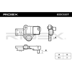 RIDEX                                                833C0207, Nenurodytas gamintojas, 833C0207, auto detalė