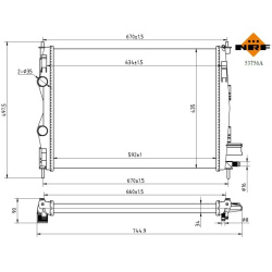 Aušinimo radiatorius
                                NRF                                                53756A, NRF, 53756A,