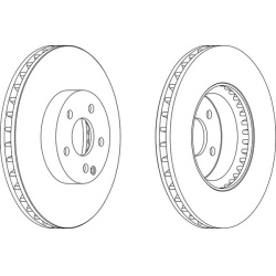 Stabdžių diskai (2vnt), galiniai, PREMIUM kokybė
                                FERODO                                DDF