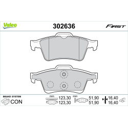 stabdžių trinkelių rinkinys, diskinis stabdys ESSENTIAL
                                VALEO                             