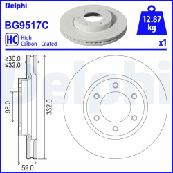 stabdžių diskas (1vnt)
DELPHI BG9517C, Nenur