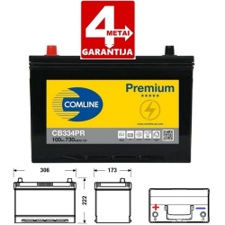 Akumuliatorius COMLINE PREMIUM 100Ah 730A
                                                CB334PR, COMLINE, CB334PR, auto det