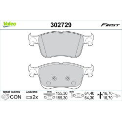 stabdžių trinkelių rinkinys, diskinis stabdys ESSENTIAL
                                VALEO                             