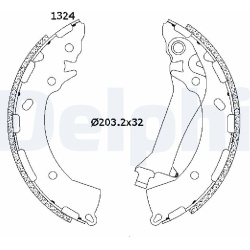 stabdžių trinkelių komplektas
                                DELPHI                                                LS2200