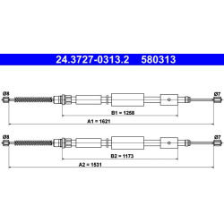 trosas, stovėjimo stabdys
                                ATE                                                24-3727-0313-2,