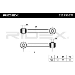 stabilizatoriaus traukė
                                RIDEX                                                3229S0671, Nenu