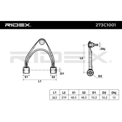 pakabos svirtis
                                RIDEX                                                273C1001, Nenurodytas ga
