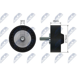 įtempiklio skriemulys, V formos rumbuotas diržas
NTY RNK-VW-