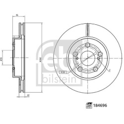 stabdžių diskas (1vnt)
                                FEBI BILSTEIN                                184696, FEBI BILSTEIN, 