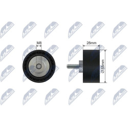 įtempiklio skriemulys, V formos rumbuotas diržas
                                NTY                                       