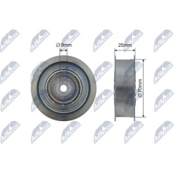 įtempiklio skriemulys, V formos rumbuotas diržas
                                NTY-SPEC                                  