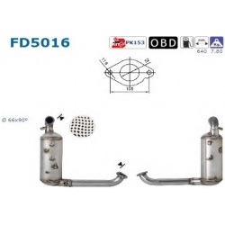 DPF, kietųjų dalelių filtras
                                FD5016, AS, FD5016, auto detalė