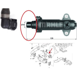 Termostatas EGR
                                MAHLE                                                TE270, MAHLE, TE270, aut