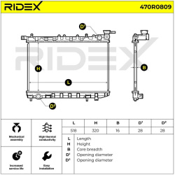 radiatorius, variklio aušinimas
                                RIDEX                                                470R080