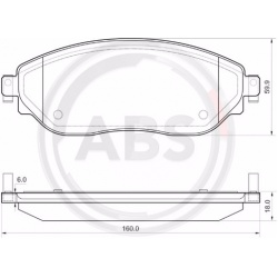 stabdžių trinkelių rinkinys, diskinis stabdys
                                A.B.S.                                      