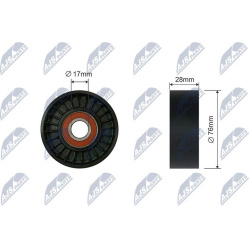 įtempiklio skriemulys, V formos rumbuotas diržas
                                NTY-SPEC                                  