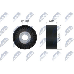 įtempiklio skriemulys, V formos rumbuotas diržas
                                NTY                                       