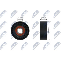 įtempiklio skriemulys, V formos rumbuotas diržas
                                NTY                                       