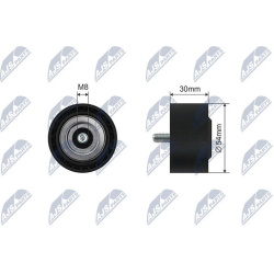 įtempiklio skriemulys, V formos rumbuotas diržas
                                NTY                                       