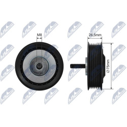 įtempiklio skriemulys, V formos rumbuotas diržas
                                NTY-SPEC                                  