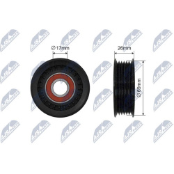 kreipiantysis skriemulys, V formos rumbuotas diržas
                                                RNK-FR-051, NTY, RNK-FR-