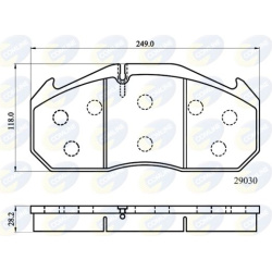 stabdžių trinkelių rinkinys, diskinis stabdys
                                COMLINE                                CBP90