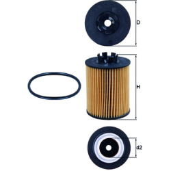 Filtras tepalo
                                MAHLE                                                OX173/2D, MAHLE, OX1732D,