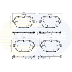 Stabdžių kaladėlės galinės
                                COMLINE                                                CBP335