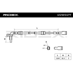 jutiklis, rato greitis
                                RIDEX                                                412W0477, Nenurod