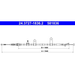 trosas, stovėjimo stabdys
                                ATE                                                24-3727-1836-2,