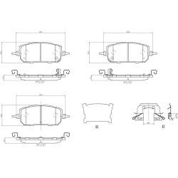 stabdžių trinkelių rinkinys, diskinis stabdys PRIME LINE
                                BREMBO                           