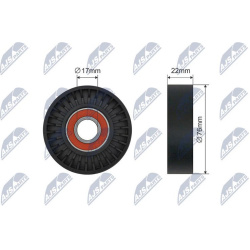 įtempiklio skriemulys, V formos rumbuotas diržas
                                NTY                                       