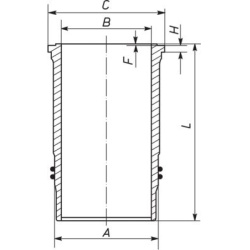Cilindro įvorė
                                MAHLE                                                003 WN 25 01, MAHLE, 00