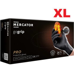 Nitrilinės vienkartinės pirštinės XL juodos ( 50vnt.) MERCATOR GO-GRIP
                                MERCATOR          