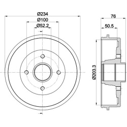 stabdžių būgnas
                                MINTEX                                MBD044, Nenurodytas gamintojas, MBD0