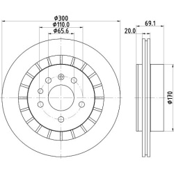 stabdžių diskas (1vnt)
                                MINTEX                                                MDC1841, Nenur