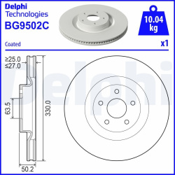 stabdžių diskas (1vnt)
DELPHI BG9502C, Nenur