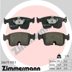 stabdžių trinkelių rinkinys, diskinis stabdys
                                ZIMMERMANN                                  