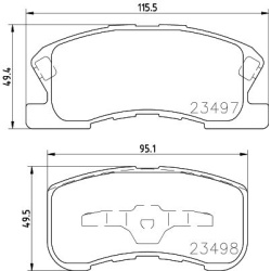 stabdžių trinkelių rinkinys, diskinis stabdys
                                MINTEX                                      