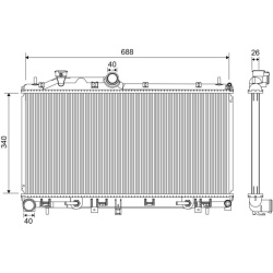 radiatorius, variklio aušinimas
VALEO 701196,