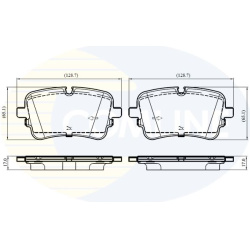 Stabdžių kaladėlės galinės
                                COMLINE                                                CBP034