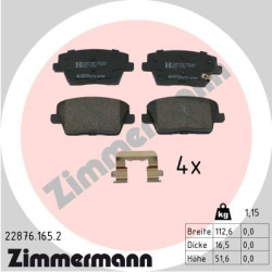 stabdžių trinkelių rinkinys, diskinis stabdys
                                ZIMMERMANN                                  