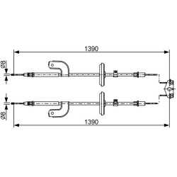 trosas, stovėjimo stabdys
                                BOSCH                                                1 987 482 459