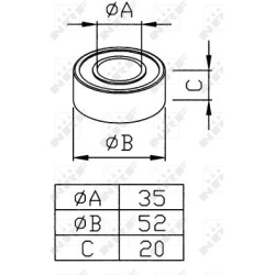 guolis, kompresoriaus velenas
                                NRF                                                38468, NRF, 