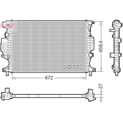 radiatorius, variklio aušinimas
                                DENSO                                DRM10125, DENSO, DRM101