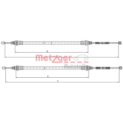 trosas, stovėjimo stabdys
                                METZGER                                                10.9336, Ne