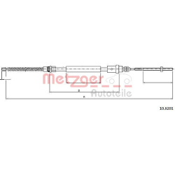 trosas, stovėjimo stabdys
                                METZGER                                                10.6201, Ne